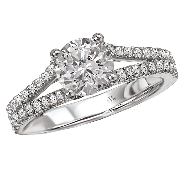 Split Shank Semi-Mount Diamond Ring