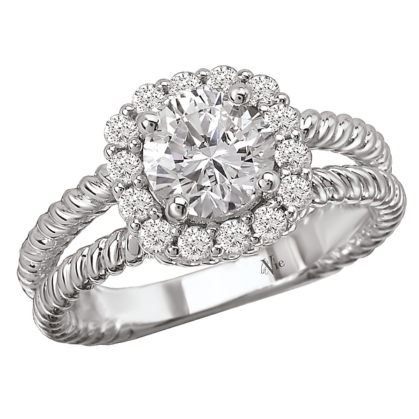 Halo Diamond Semi-Mount Ring