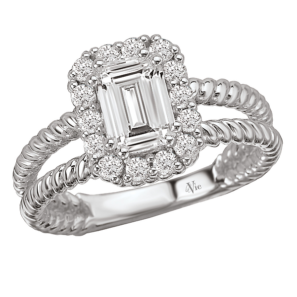 Halo Semi-Mount Diamond Ring
