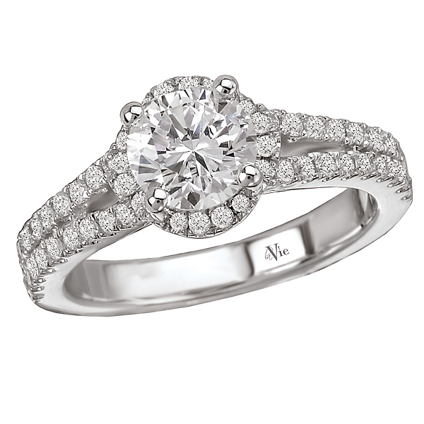 Round Halo Semi-Mount Ring