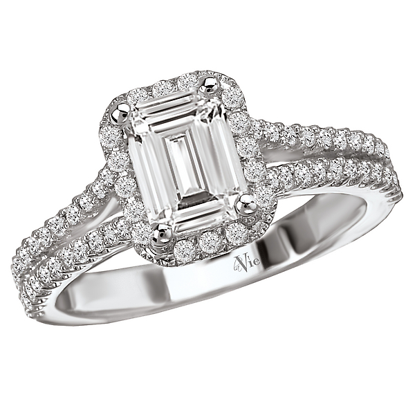 Halo Semi-Mount Diamond Ring