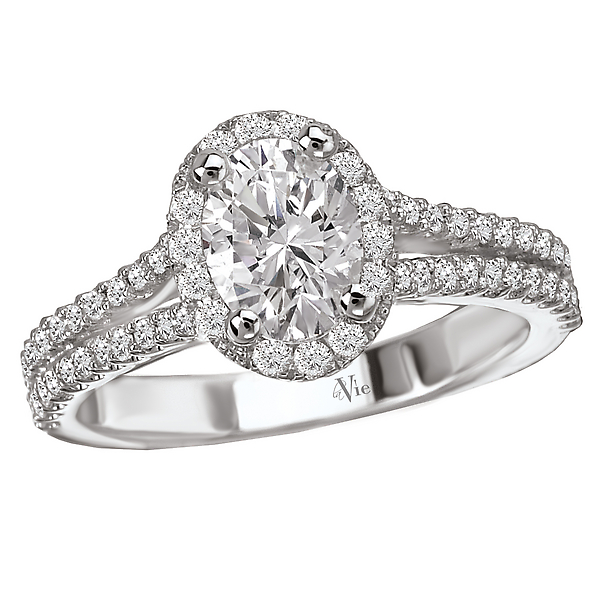 Halo Semi-Mount Diamond Ring