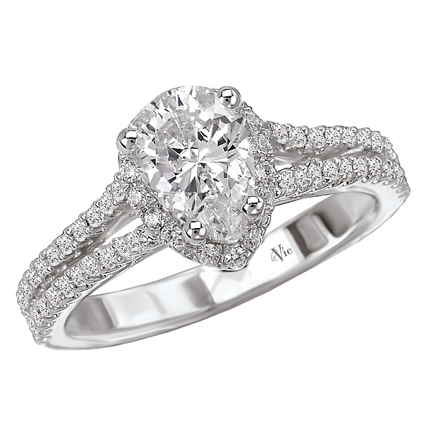 Halo Semi-Mount Diamond Ring