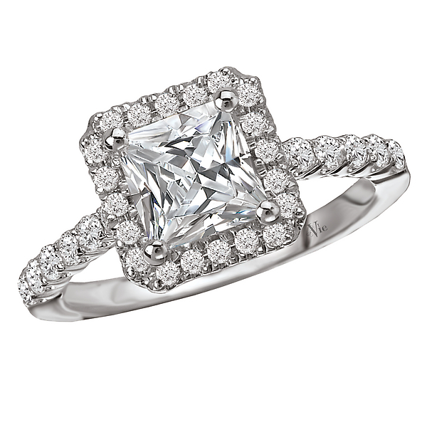 Halo Semi-Mount Diamond Ring