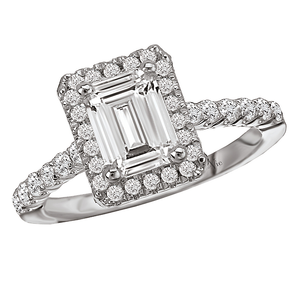 Halo Semi-Mount Diamond Ring