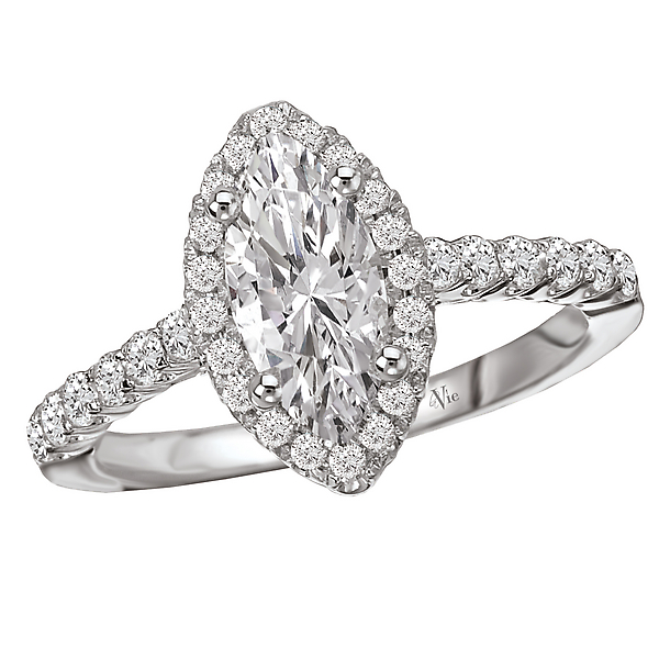 Halo Semi-Mount Diamond Ring