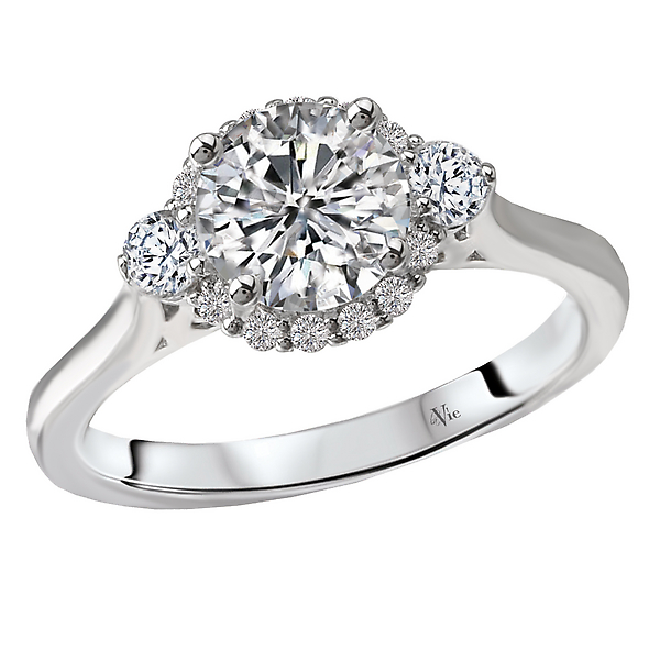 Halo Semi-Mount Diamond Ring