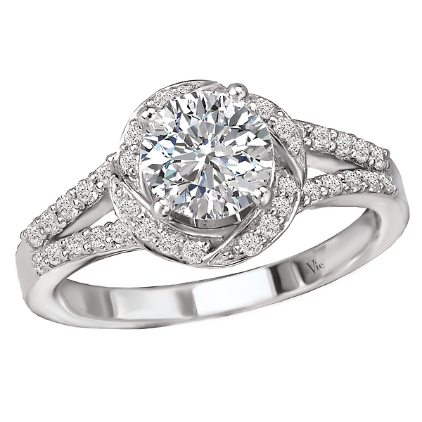 Split Shank Semi-Mount Diamond Ring