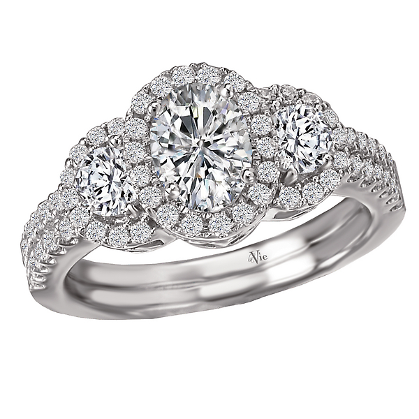 Halo Semi-Mount Diamond Ring