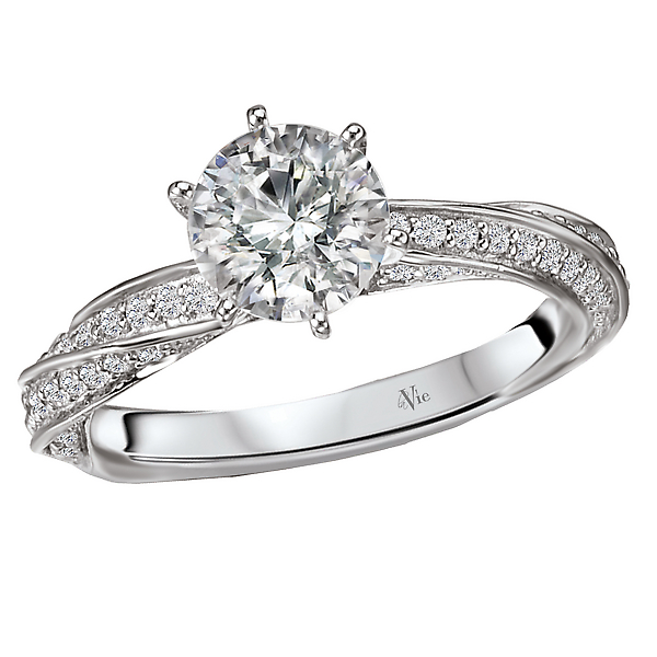 Peg Head Semi-Mount Diamond Ring