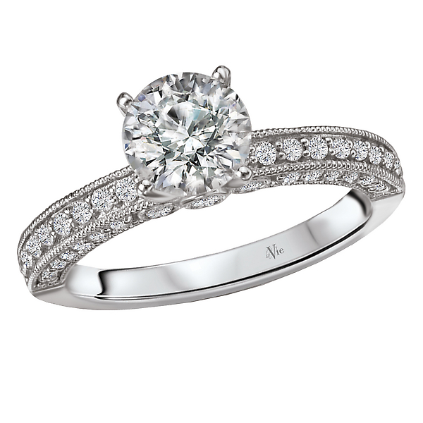 Peg Head Semi-Mount Diamond Ring