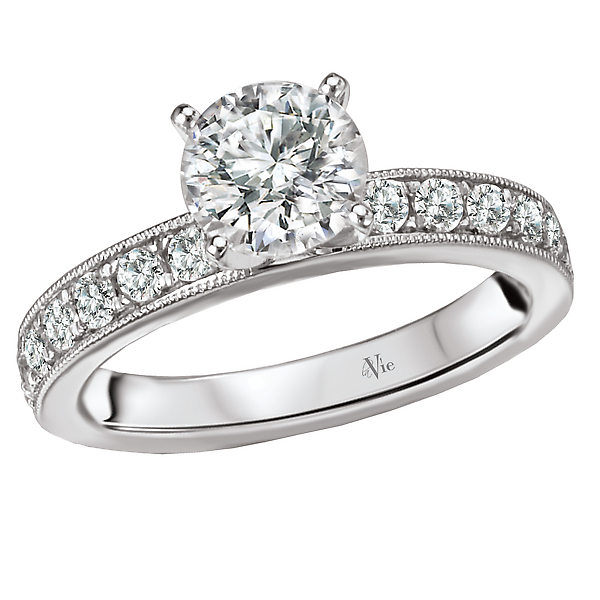 Peg Head Semi-Mount Diamond Ring