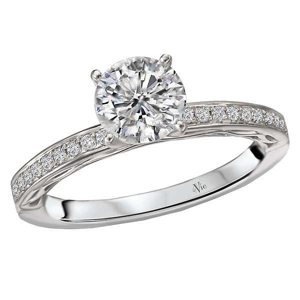 Peg Head Semi-Mount Diamond Ring
