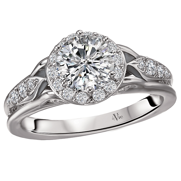 Halo Semi-Mount Diamond Ring