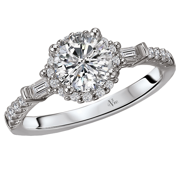 Halo Semi-Mount Diamond Ring