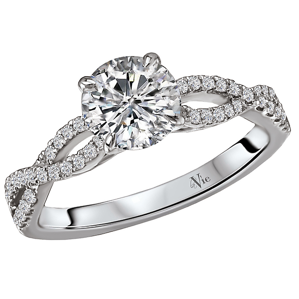 Braided Shank Semi-Mount Diamond Ring