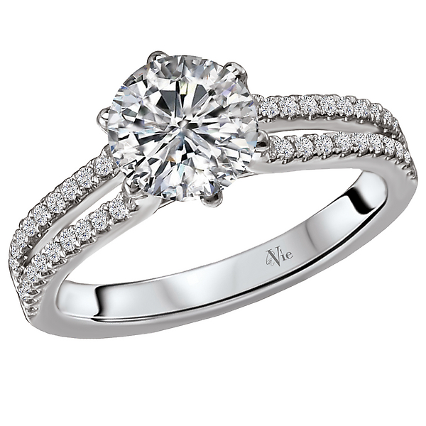 Split Shank Semi-Mount Diamond Ring