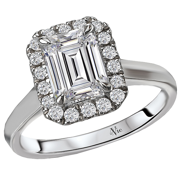 Halo Semi-Mount Diamond Ring
