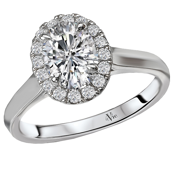 Halo Semi-Mount Diamond Ring