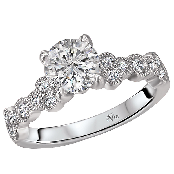 Peg Head Semi-Mount Diamond Ring