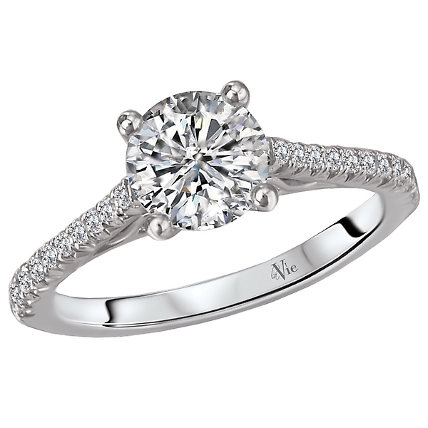 Peg Head Semi-Mount Diamond Ring