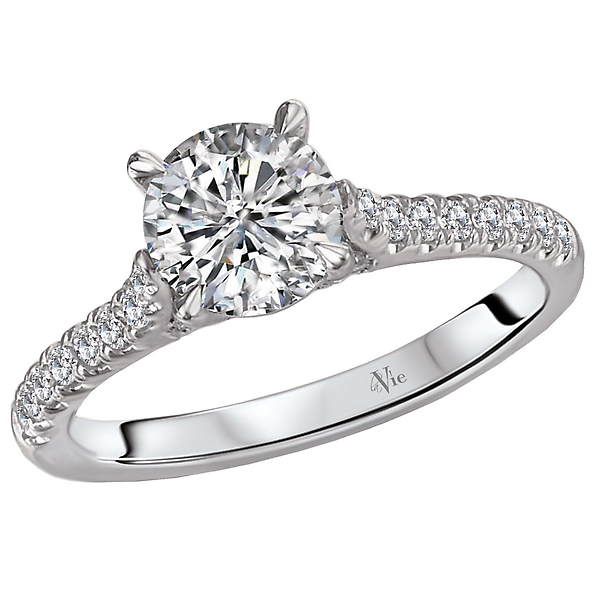 Peg Head Semi-Mount Diamond Ring
