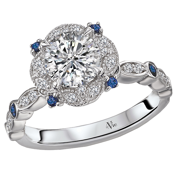 Halo Semi-Mount Diamond Ring
