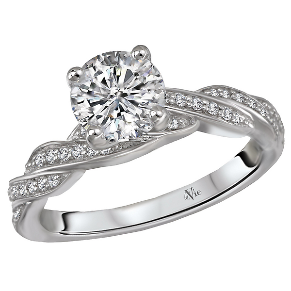 Peg Head Semi-Mount Diamond Ring