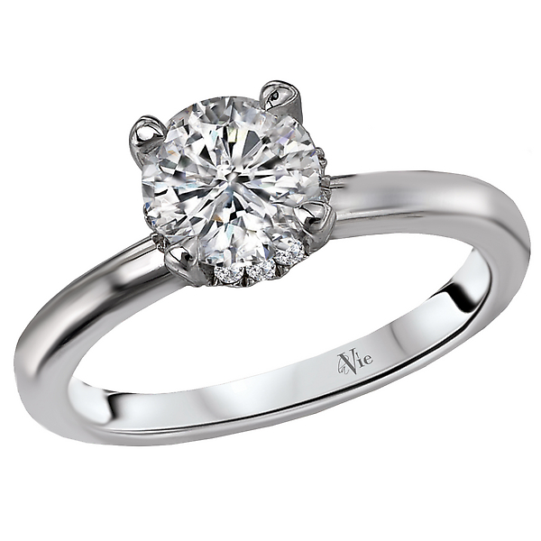 Peg Head Semi-Mount Diamond Ring