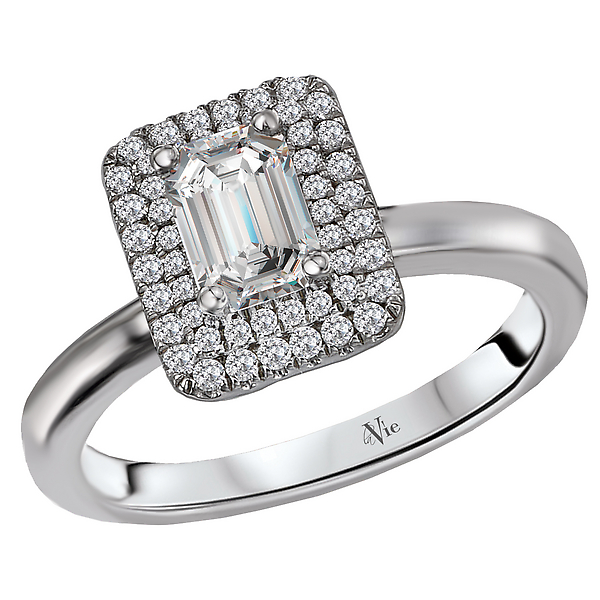 Halo Semi-Mount Diamond Ring