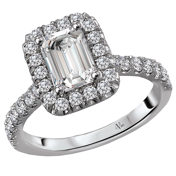 Halo Semi-Mount Diamond Ring