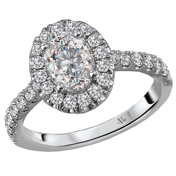 Halo Semi-Mount Diamond Ring