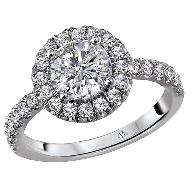 Halo Semi-Mount Diamond Ring