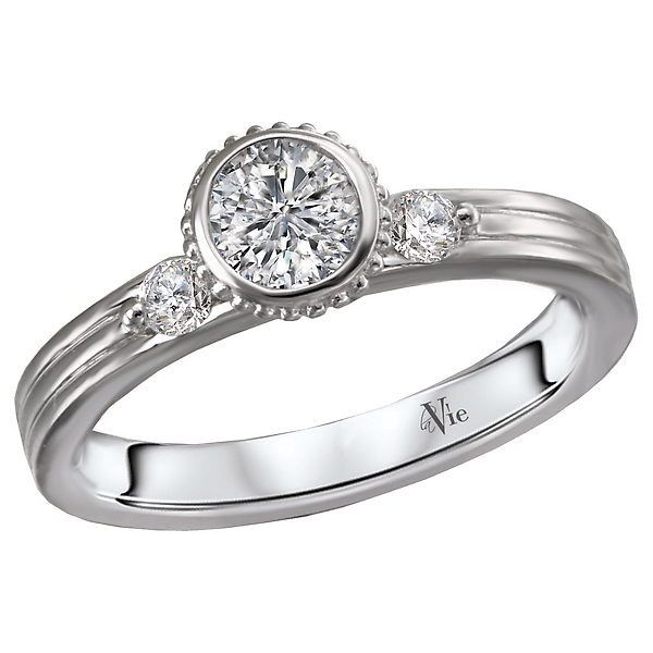 3 Stone Semi-Mount Diamond Ring