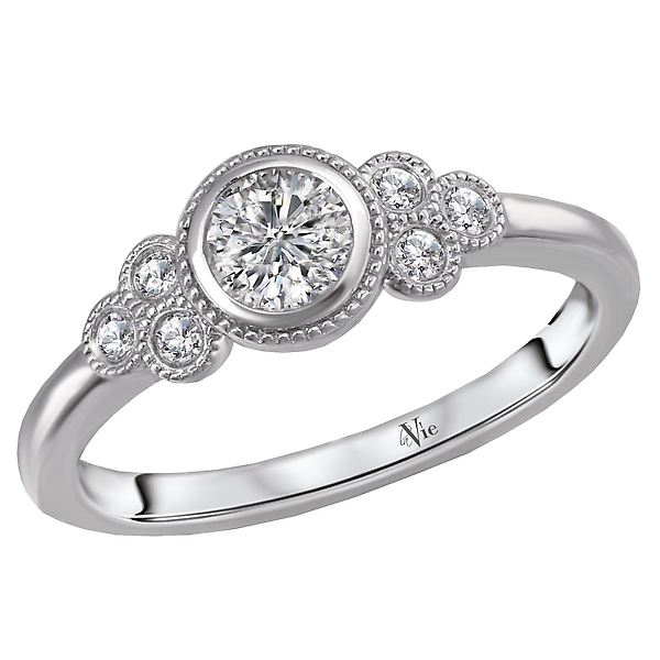 Halo Semi-Mount Diamond Ring