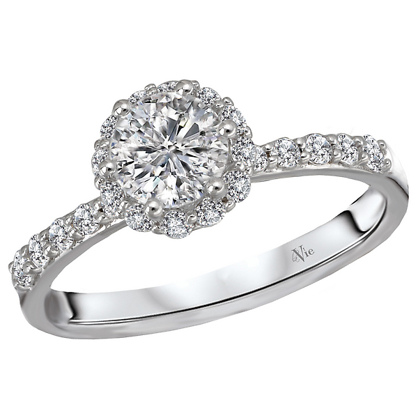 Halo Semi-Mount Diamond Ring