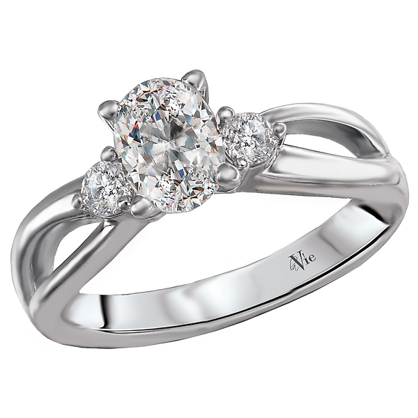 3 Stone Semi-Mount Diamond Ring