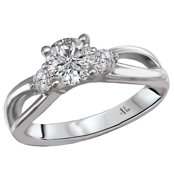 3 Stone Semi-Mount Diamond Ring