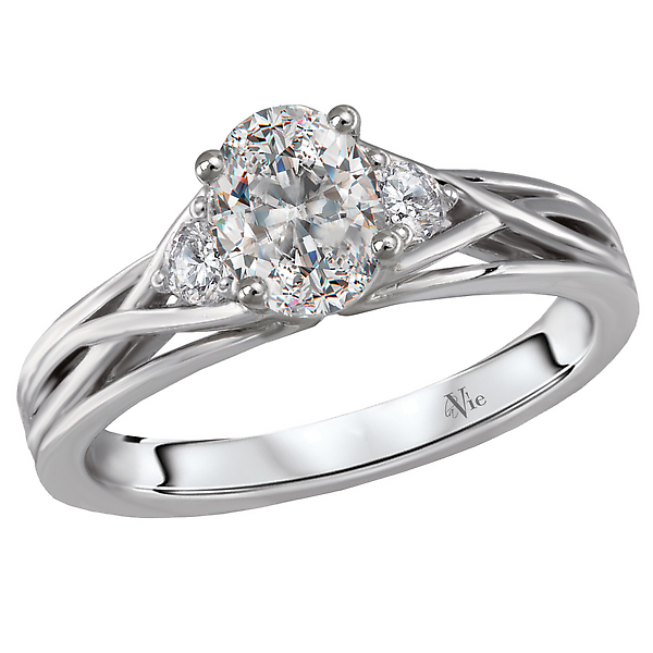 3 Stone Semi-Mount Diamond Ring