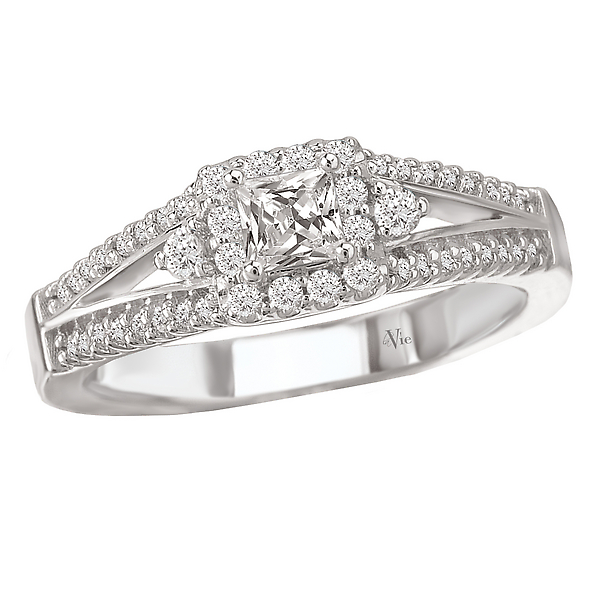 Halo Semi-Mount Diamond Ring