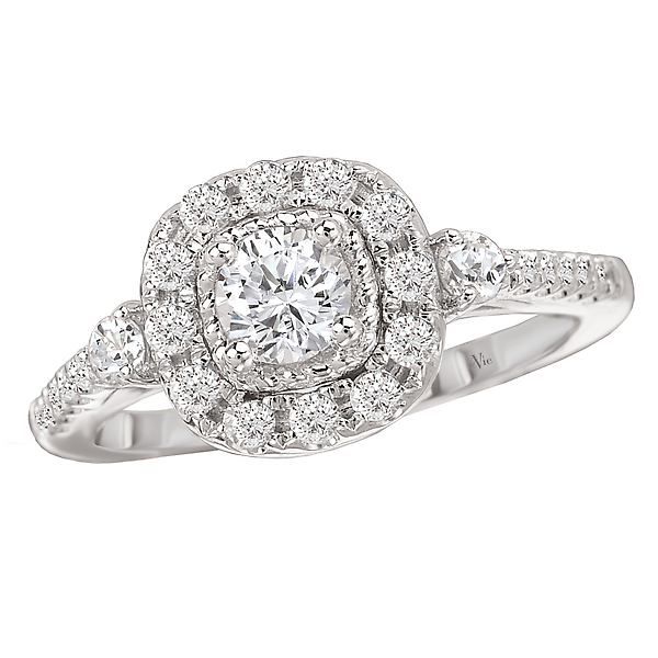 Halo Semi-Mount Diamond Ring