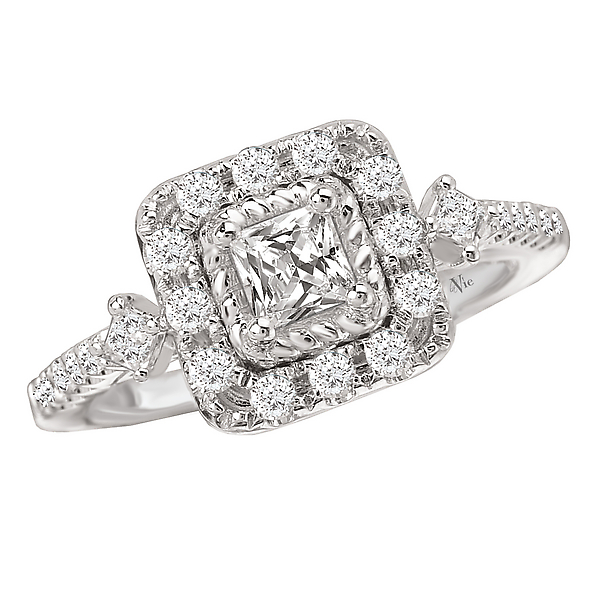 Halo Semi-Mount Diamond Ring