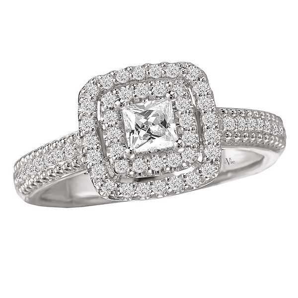 Halo Semi-Mount Diamond Ring