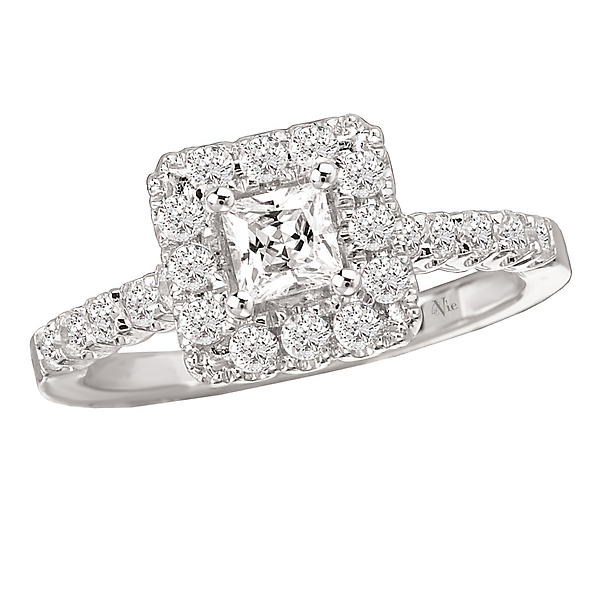 Halo Semi-Mount Diamond Ring