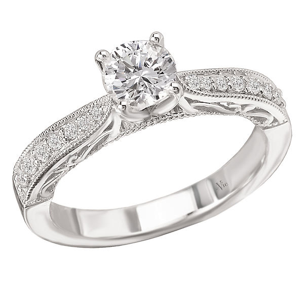 Solitaire Semi-Mount Diamond Ring