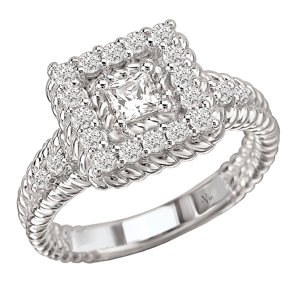 Halo Semi-Mount Diamond Ring
