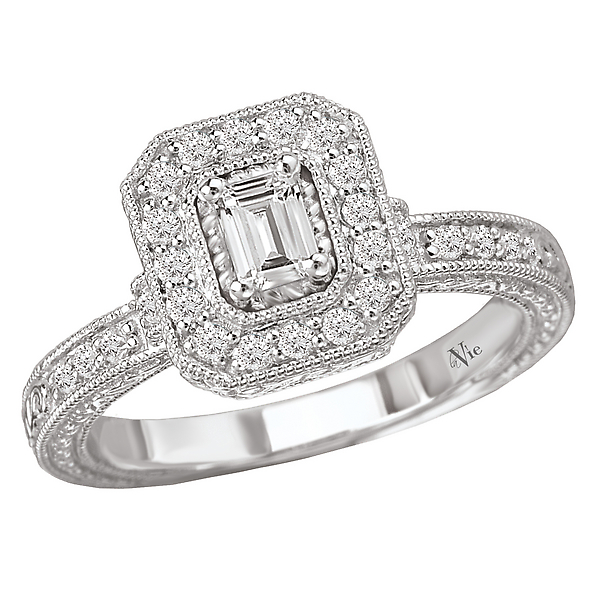 Halo Semi-Mount Diamond Ring