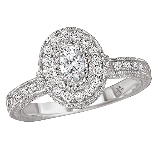 Halo Semi-Mount Diamond Ring