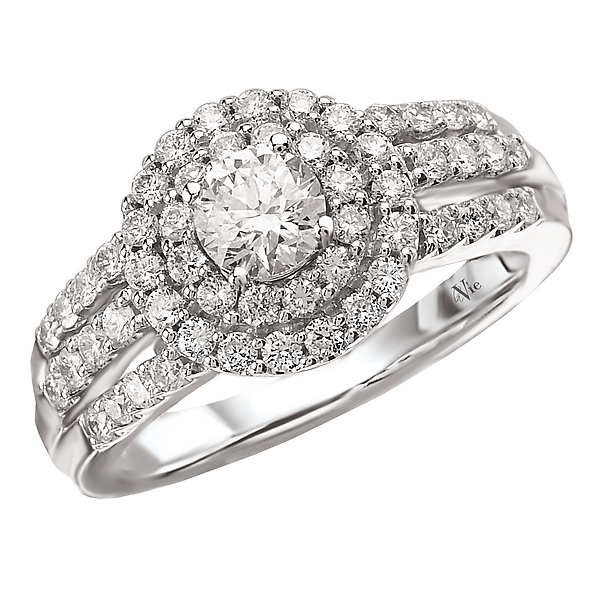Halo Semi-Mount Diamond Ring