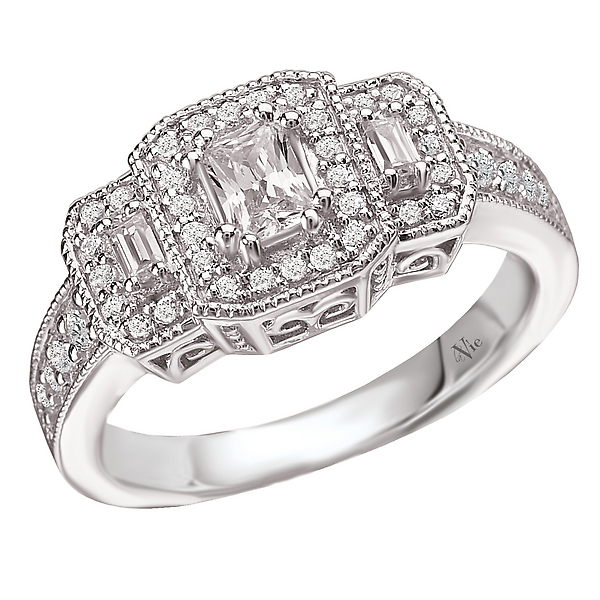 Halo Semi-Mount Diamond Ring